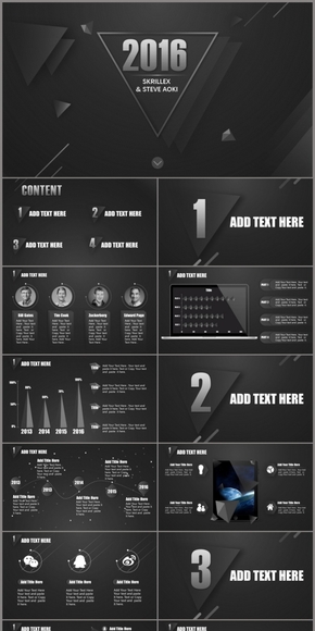  Black texture high-end conference entrepreneurial financing business plan ppt template