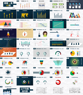 【吐血精品】45例超好用創(chuàng)意數據圖表PPT模板