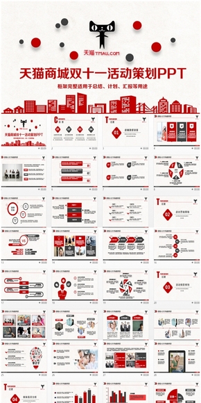 精致天貓商城活動(dòng)專用PPT