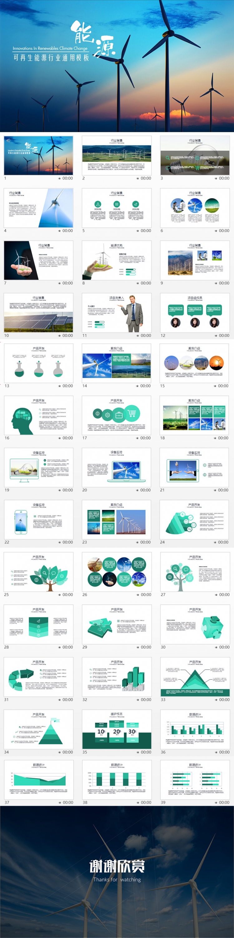 可再生能源環(huán)境保護行業(yè)通用keynote模板
