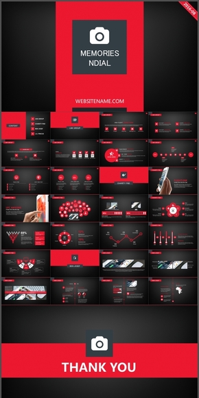  Classic red and black magazine style creative typesetting general template