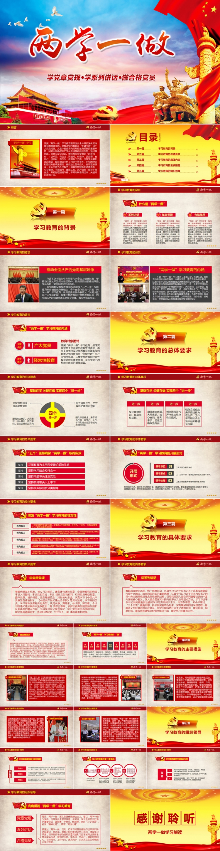 兩學(xué)一做 完整框架 精講教育專題