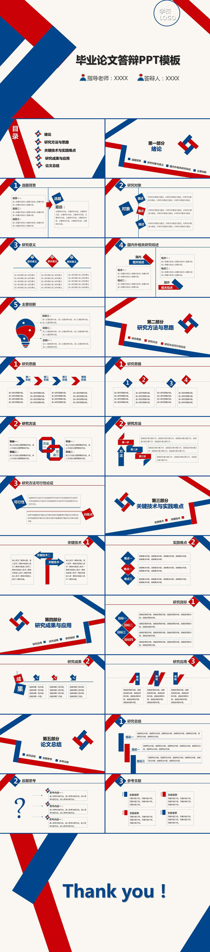 簡約通用畢業(yè)論文答辯ppt模板
