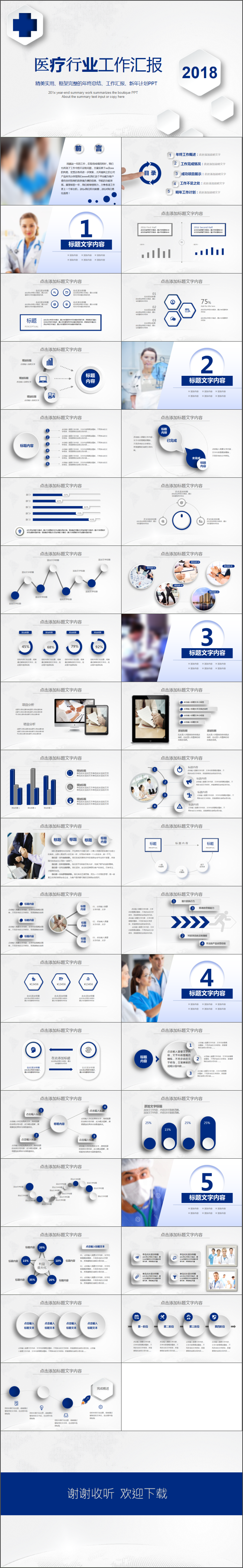 医疗医学工作总结年终述职ppt模板工作总结汇报商业计划ppt模板