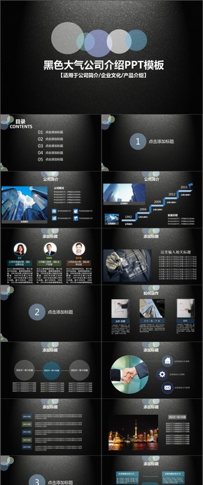 藍色大氣公司簡介企業(yè)介紹ppt模板適合工作總結(jié)匯報商務融資企業(yè)宣傳ppt模板