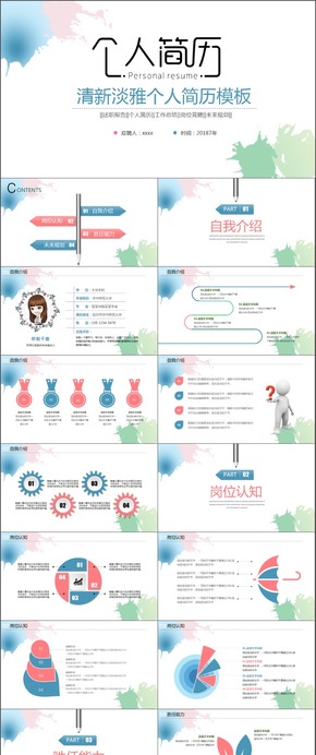 綠色簡潔扁平崗位競(jìng)聘求職簡歷實(shí)用型模板