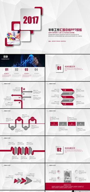 紅色簡約風(fēng)工作報告年終工作總結(jié)新年計(jì)劃述職報告商務(wù)匯報動態(tài)ppt模板