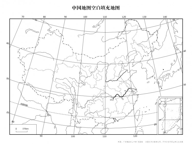 《中国政区空白填充图》(ppt手绘矢量可随意编辑)