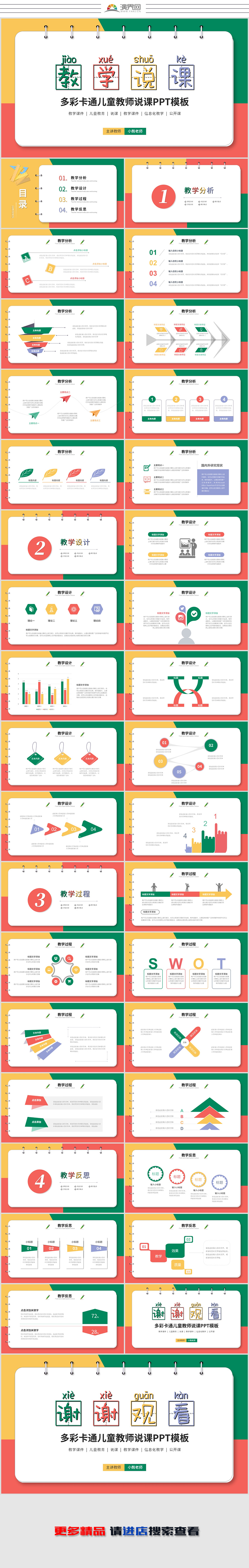 創(chuàng)意多彩卡通教學(xué)說課兒童課件教學(xué)設(shè)計卡通課件幼兒課件ppt模板
