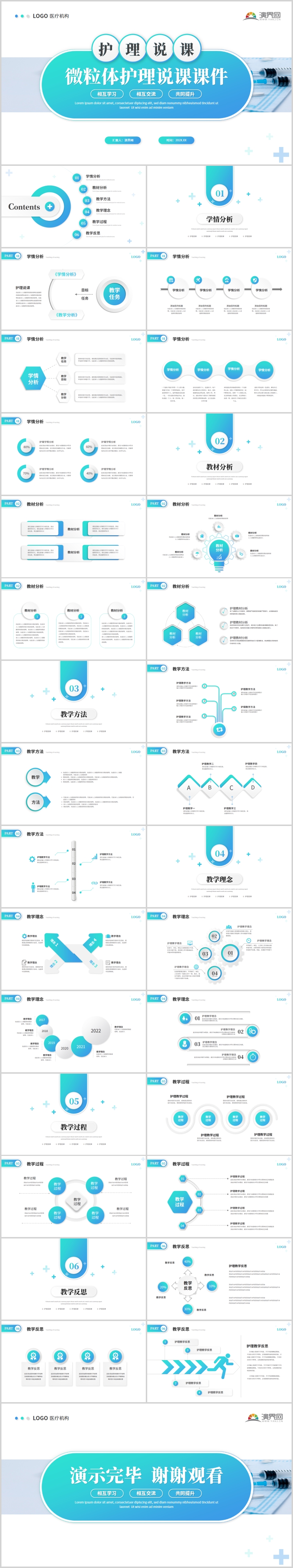 藍(lán)色清新微粒體醫(yī)學(xué)醫(yī)療護(hù)理說課教學(xué)課件PPT模板