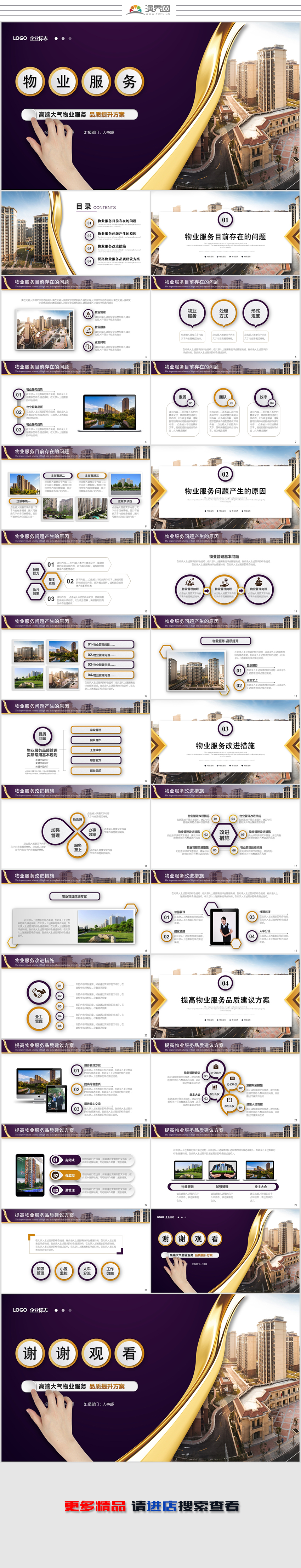 大氣商務(wù)微粒體房地產(chǎn)物業(yè)服務(wù)品質(zhì)提升方案ppt模板
