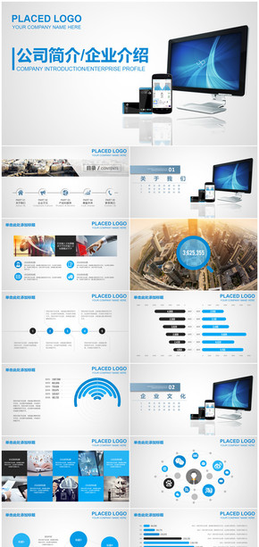 商務通用公司簡介企業(yè)介紹工作總結計劃PPT模板