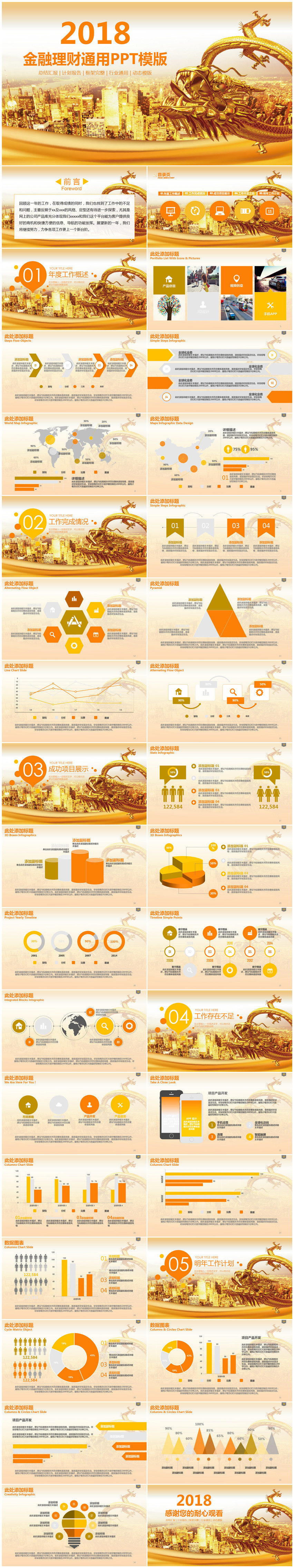 金融理財(cái)通用2018年終總結(jié)計(jì)劃PPT模板