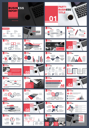 黑紅白商業(yè)歐式簡約化PPT模板