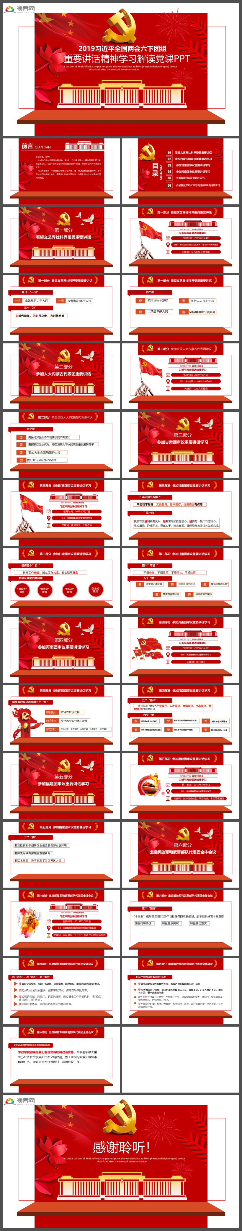 習(xí)總書(shū)記2019全國(guó)兩會(huì)六下團(tuán)組講話精神學(xué)習(xí)解讀黨建黨課黨員學(xué)習(xí)教育PPT
