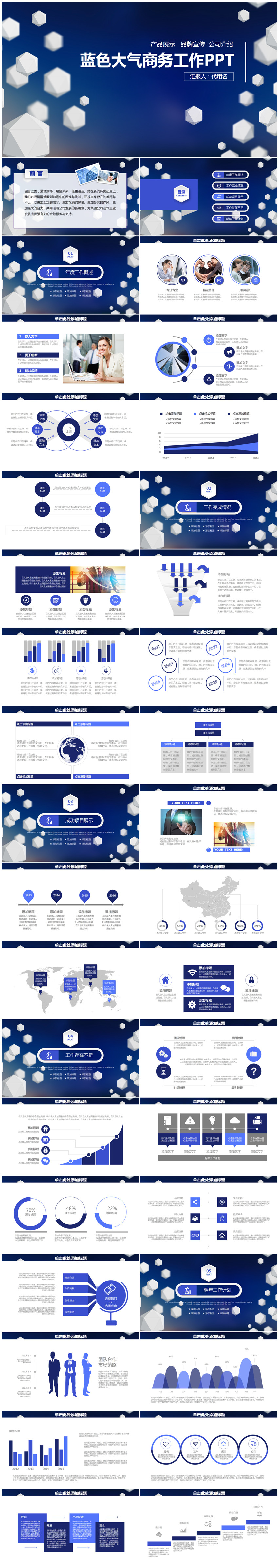 藍(lán)色簡潔大氣商務(wù)工作年終總結(jié)匯報(bào)PPT模板