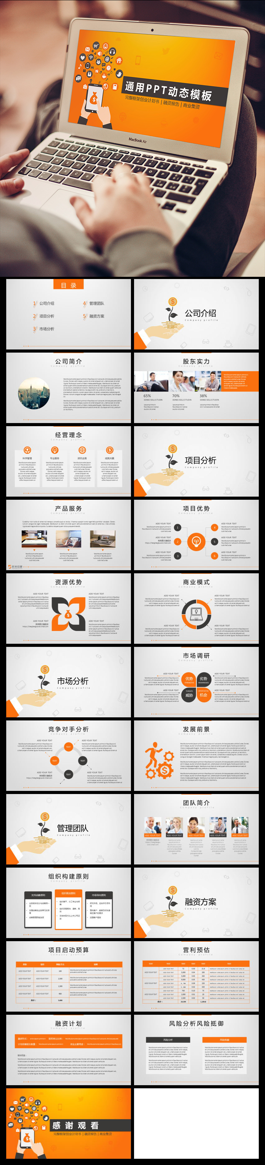 商業(yè)計(jì)劃書模板創(chuàng)業(yè)融資商業(yè)計(jì)劃書通用PPT動(dòng)態(tài)模板