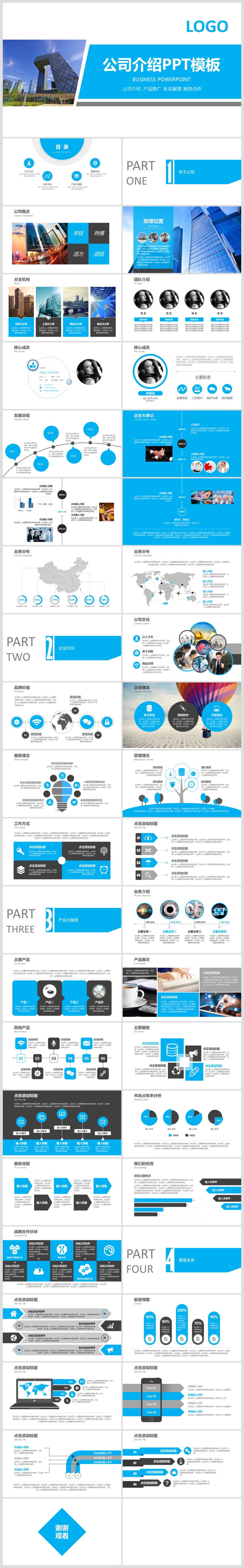 企业宣传产品介绍公司简介ppt模板