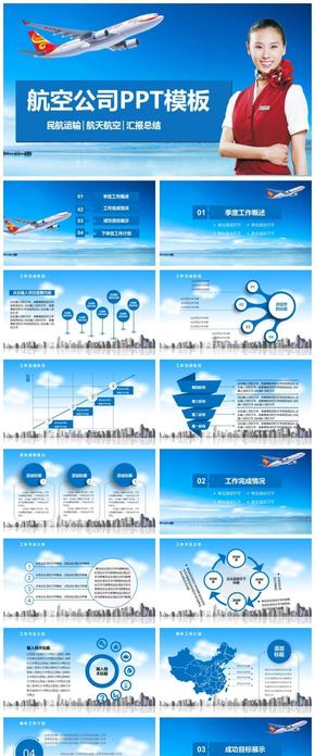 航空公司計(jì)劃總結(jié)PPT模板