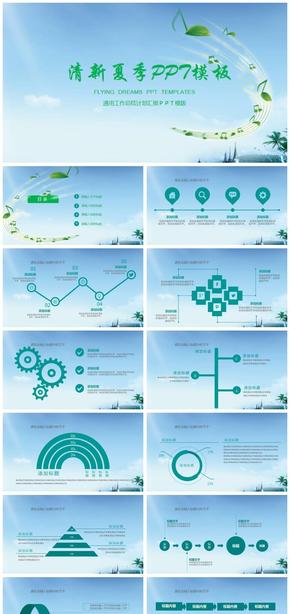 清新簡(jiǎn)約工作總結(jié)匯報(bào)PPT模版