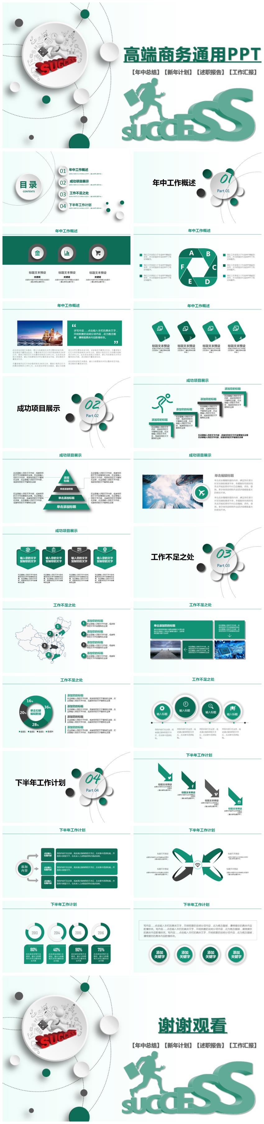高端大氣商務(wù)通用PPT模版