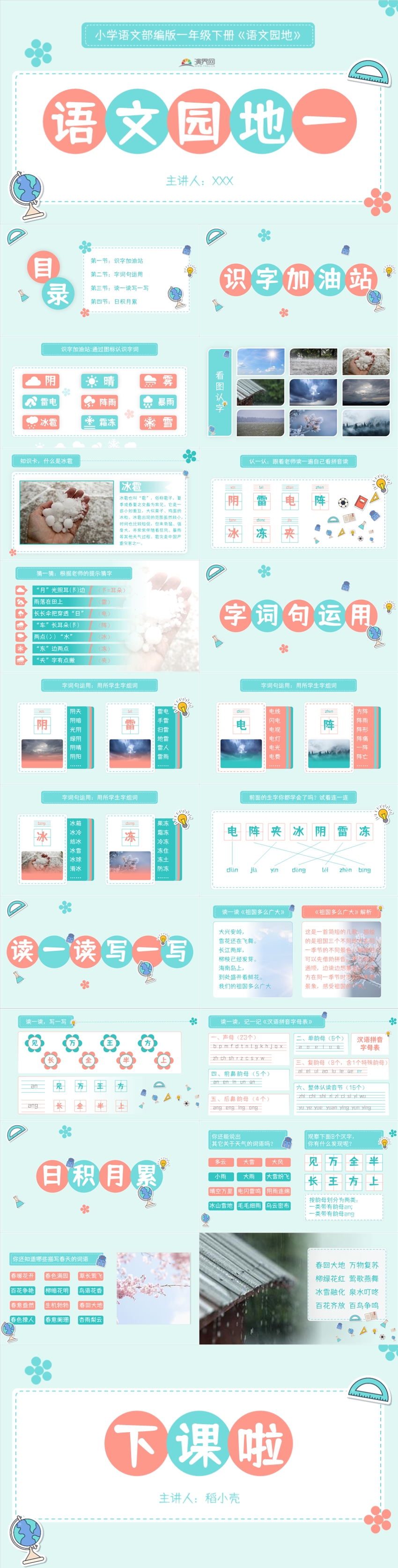 小學一年級語文下語文園地一