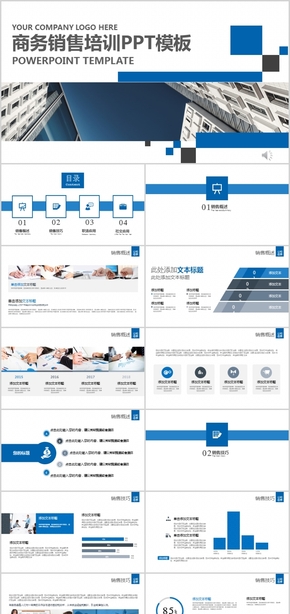 【ppt專屬設(shè)計】藍色商務(wù)銷售培訓(xùn)銷售計劃ppt模板