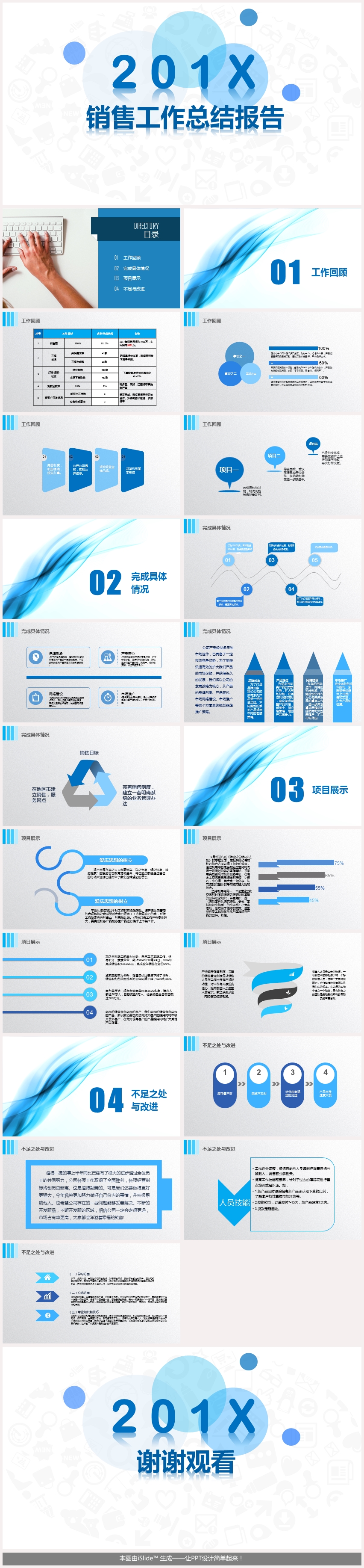 藍(lán)色簡(jiǎn)約企業(yè)銷售工作總結(jié)報(bào)告PPT模板