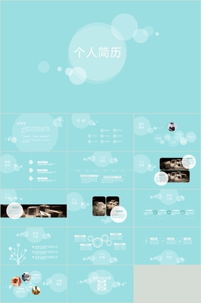 輕盈夢(mèng)幻縹緲文藝個(gè)人簡歷崗位競(jìng)聘模板