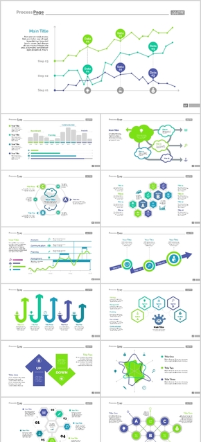 時尚圖表可視化信息素材關系圖流程圖邏輯圖發(fā)展趨勢對比占比企業(yè)會議公司年會工作匯報計劃總結(jié)PPT藍綠色