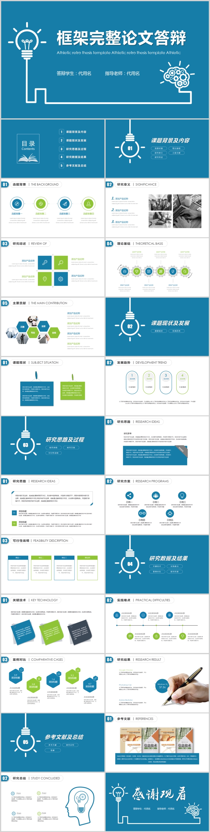 燈泡框架嚴(yán)謹(jǐn)實(shí)用論文答辯開題報(bào)告PPT