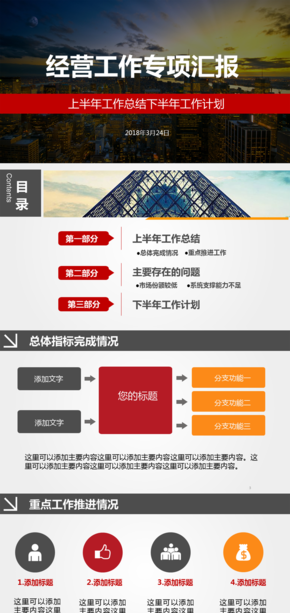 企業(yè)通用工作匯報(bào)模板簡(jiǎn)約大氣