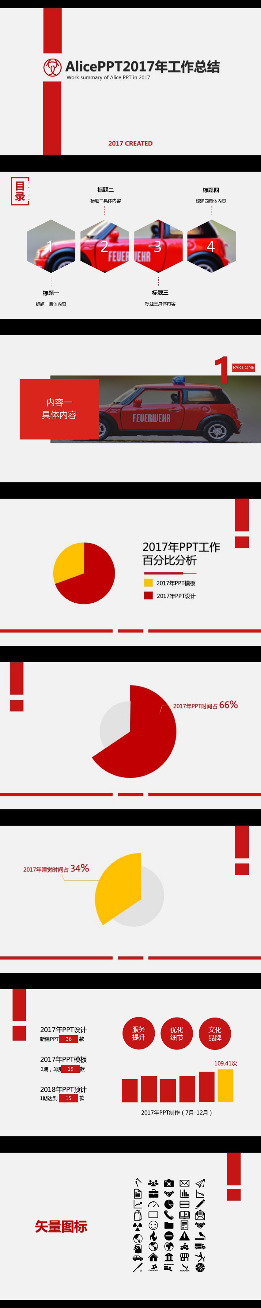 公司總結(jié)扁平化簡約ppt