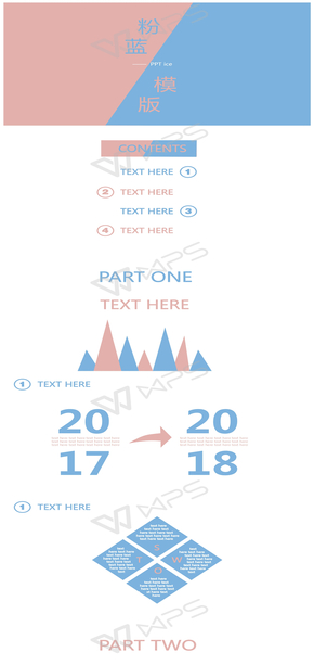  PPT template for summary of graduation defense work report of Pink Little Fresh