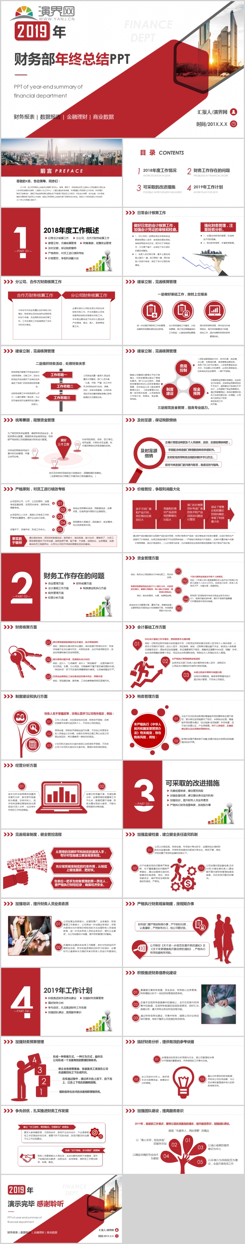 作品标题:2019年财务部年终总结ppt源文件模板下载