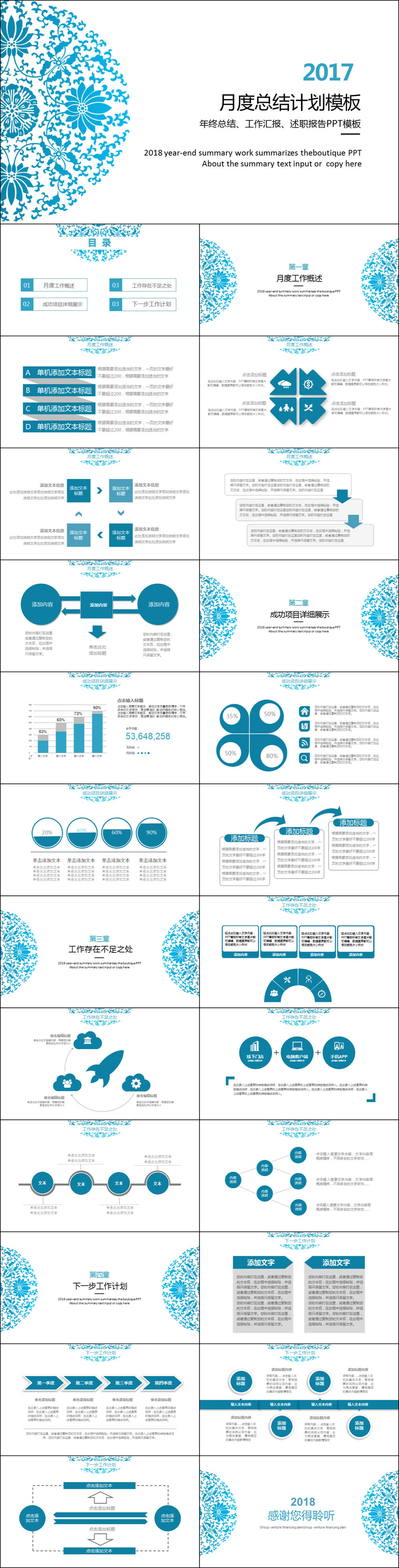 2017月度個(gè)人總結(jié)報(bào)告ppt模板