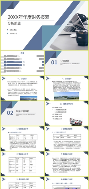 通用版企業(yè)年度財務(wù)分析報告