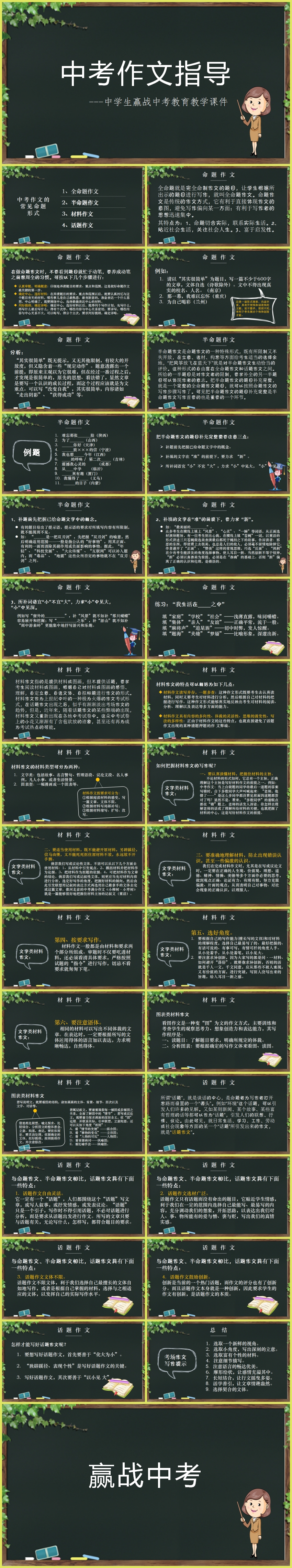 贏戰(zhàn)中考《作文指導(dǎo)》教育教學(xué)課件
