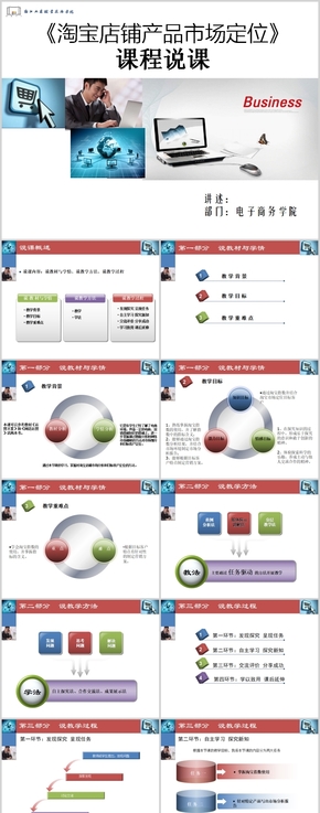 電子商務網(wǎng)絡營銷教師說課課件模板