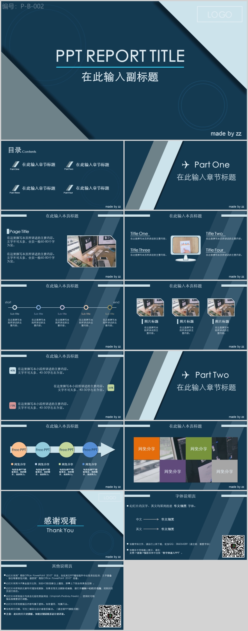 深藍(lán)色員工年度總結(jié)匯報(bào)PPT模板