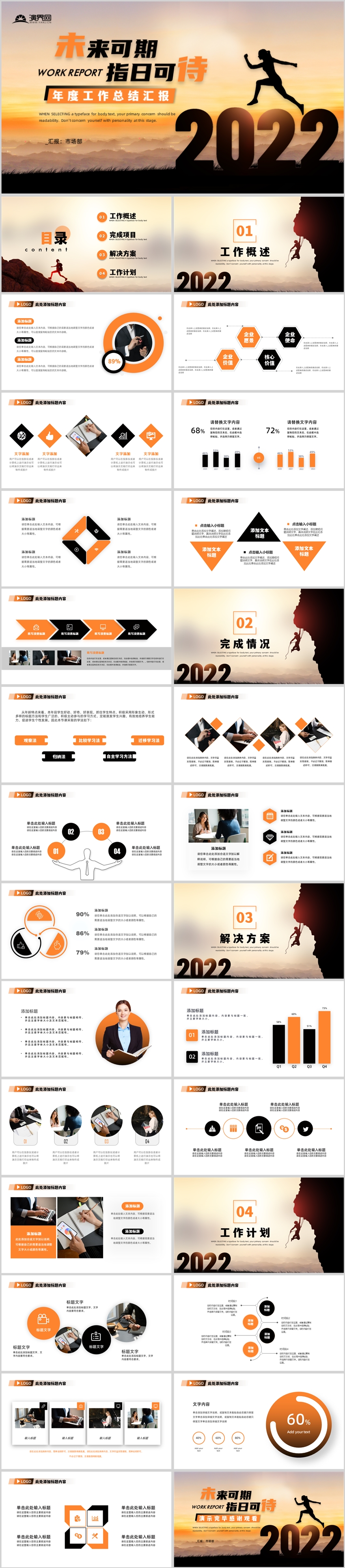 橙色簡約創(chuàng)意2022年終總結(jié)新年計(jì)劃PPT模板