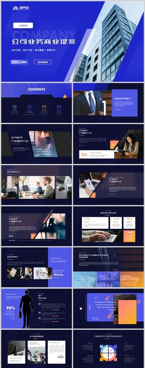高端商務(wù)風(fēng)藍色企業(yè)宣傳產(chǎn)品推介商務(wù)通用PPT模板