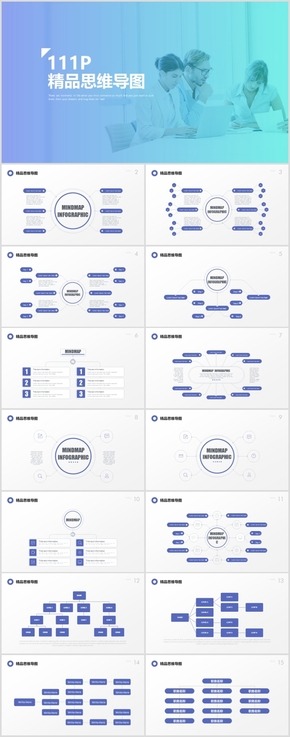 精品商務(wù)思維導(dǎo)圖PPT 腦圖 心智圖 概念地圖 樹狀圖