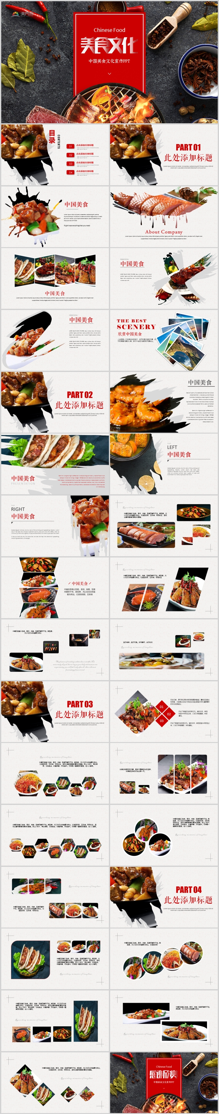 中華傳統(tǒng)美食菜系中國菜酒店餐飲PPT模板