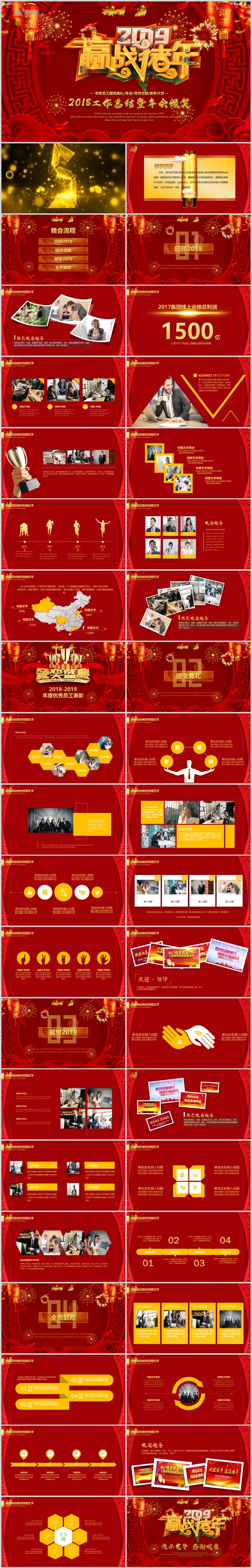 贏戰(zhàn)2019豬年誓師動員大會年會PPT