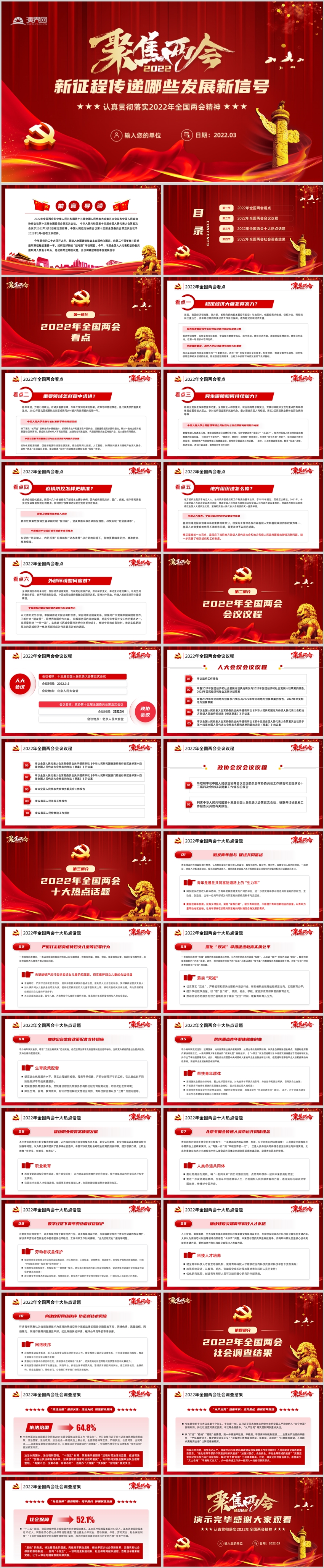 全國兩會新征程傳遞哪些發(fā)展新信號PPT黨課