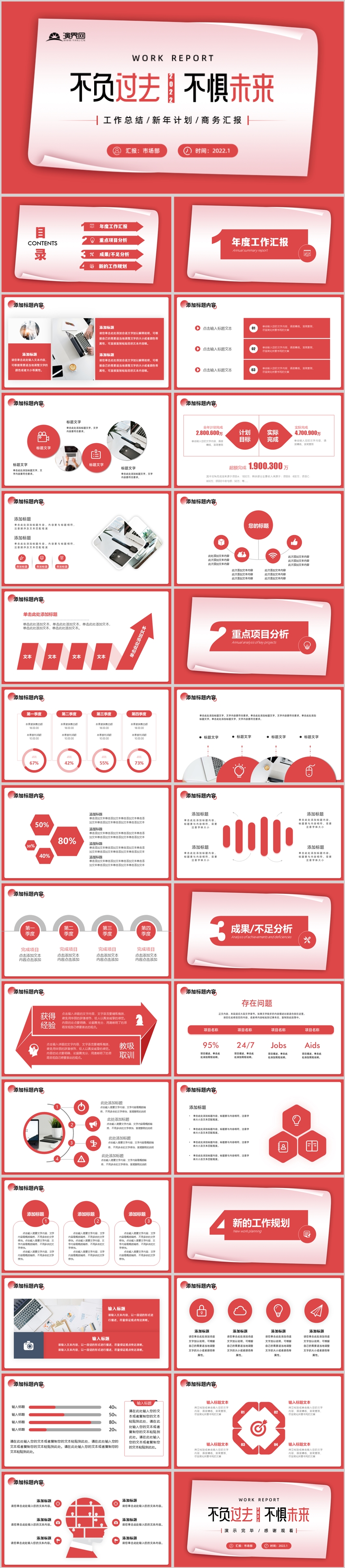 不負(fù)過(guò)去不懼未來(lái)2022工作總結(jié)計(jì)劃PPT模板