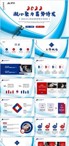 創(chuàng)意2022年終總結(jié)述職報告新年計(jì)劃PPT模板