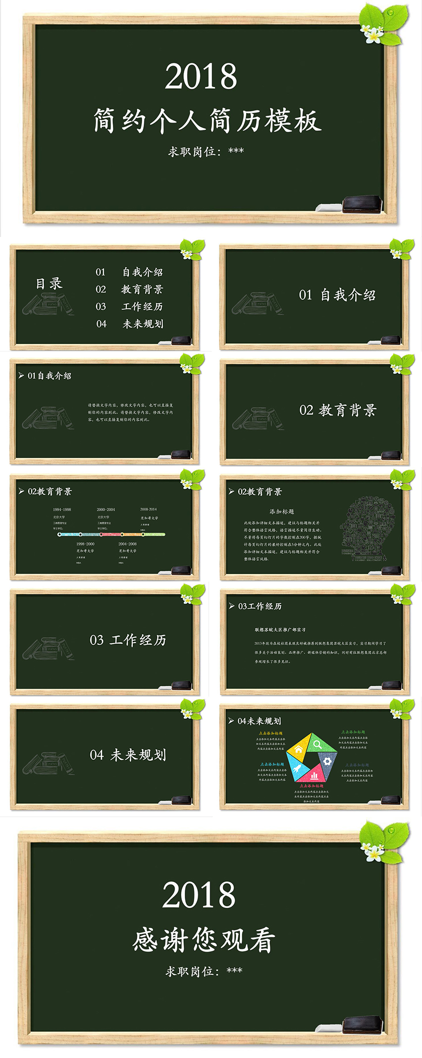 2018簡約個人簡歷