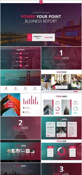 紫紅色時尚大氣歐美商務PPT通用模板 工作匯報 年終總結 項目策劃 商業(yè)路演 融資方案 企業(yè)簡介